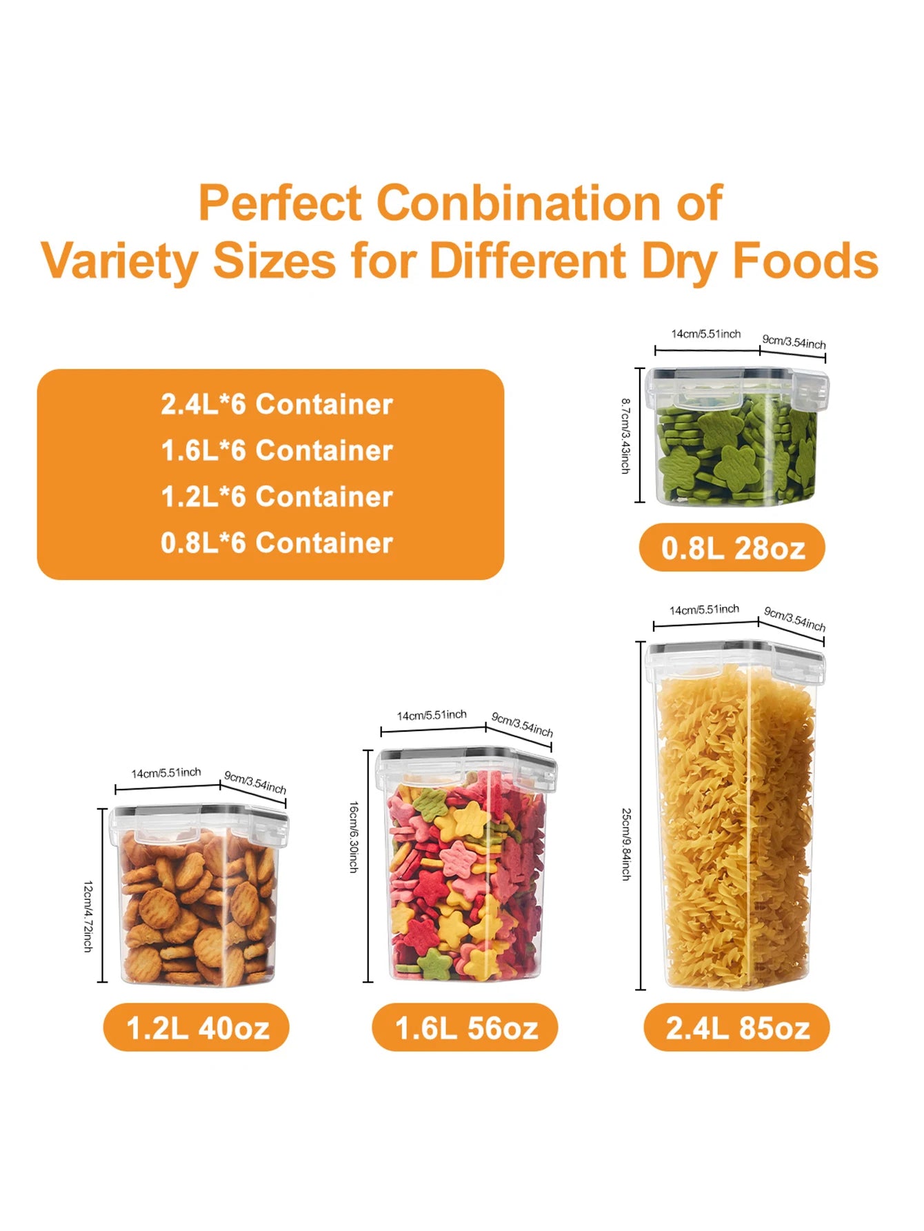 48pcs, Sealed food storage containers with LIDS