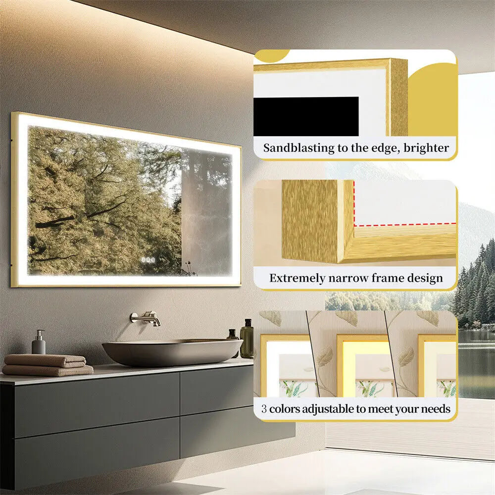 Large LED Bathroom Mirror