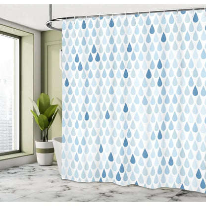 Serene raindrop design in cool tones