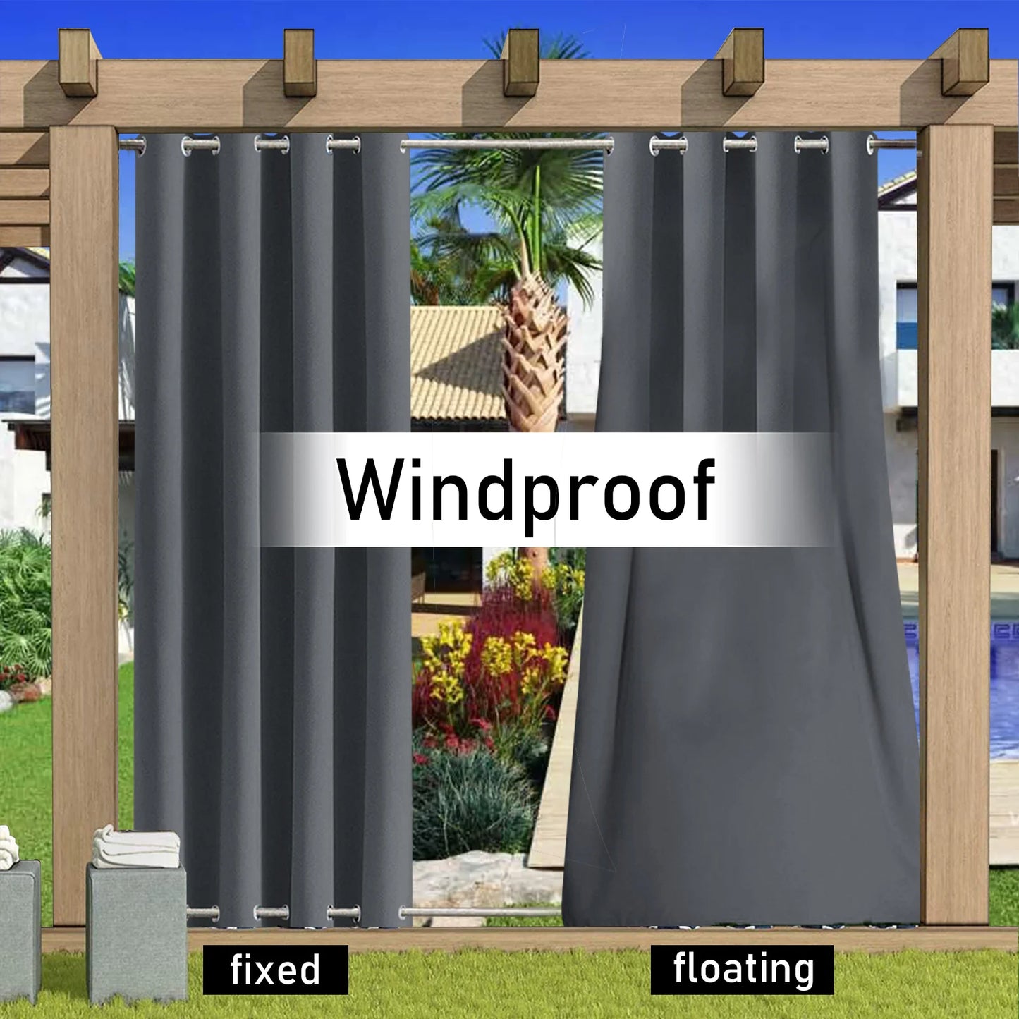 Patio Outdoor Curtain- Waterproof/Thermal/Insulated