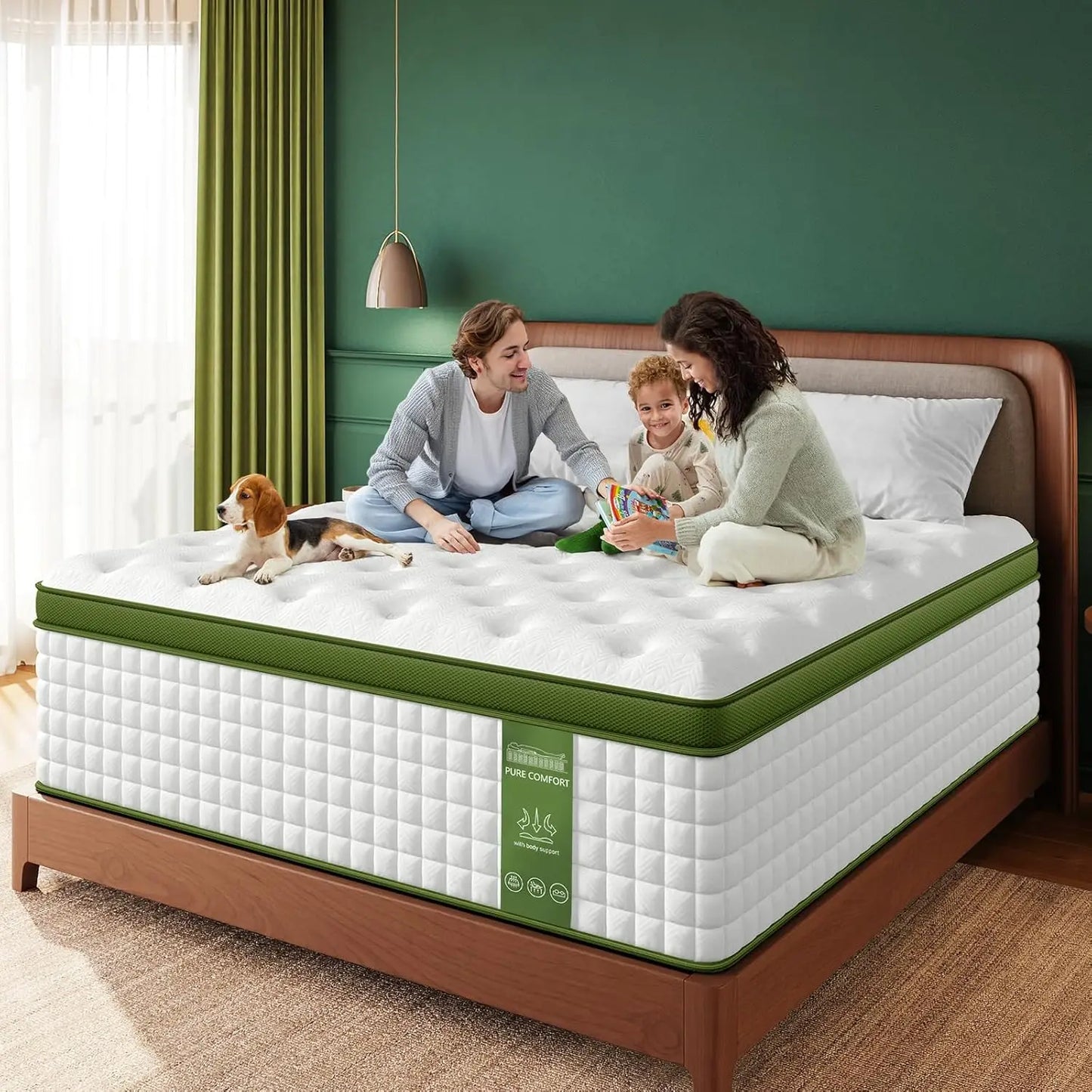 12" Hybrid Mattress, Full Size Mattress , Gel Memory Foam & Pocket Springs