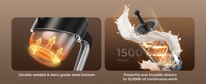 Milk Frother and Steamer, 8-in-1 Electric Frother for Coffee