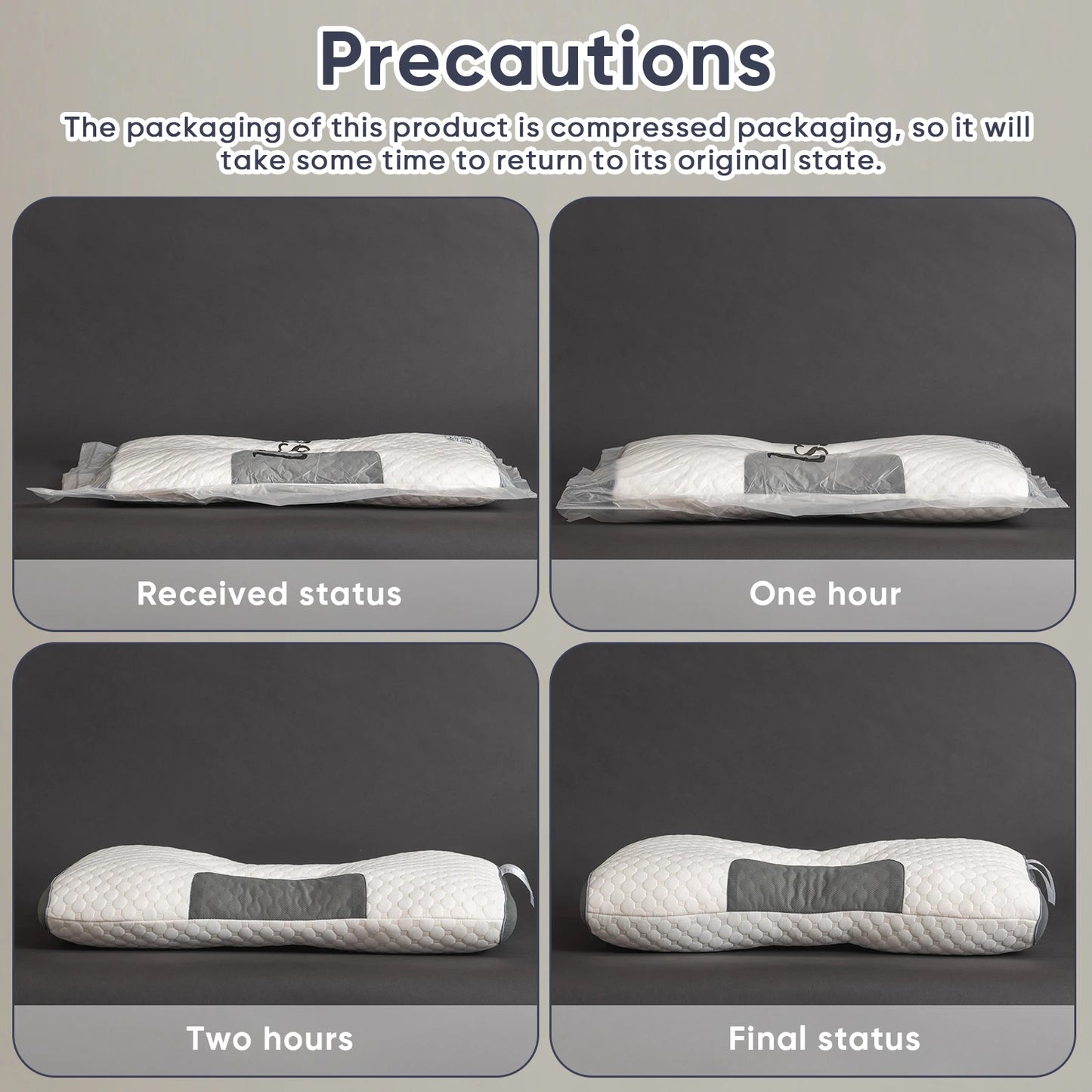 2pcs Massage Neck Pillows Adjustable All-Season Sleeping Comfort