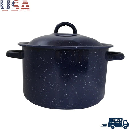 6Qt Enamel Stock Pot Heavy Duty Cooking Pot