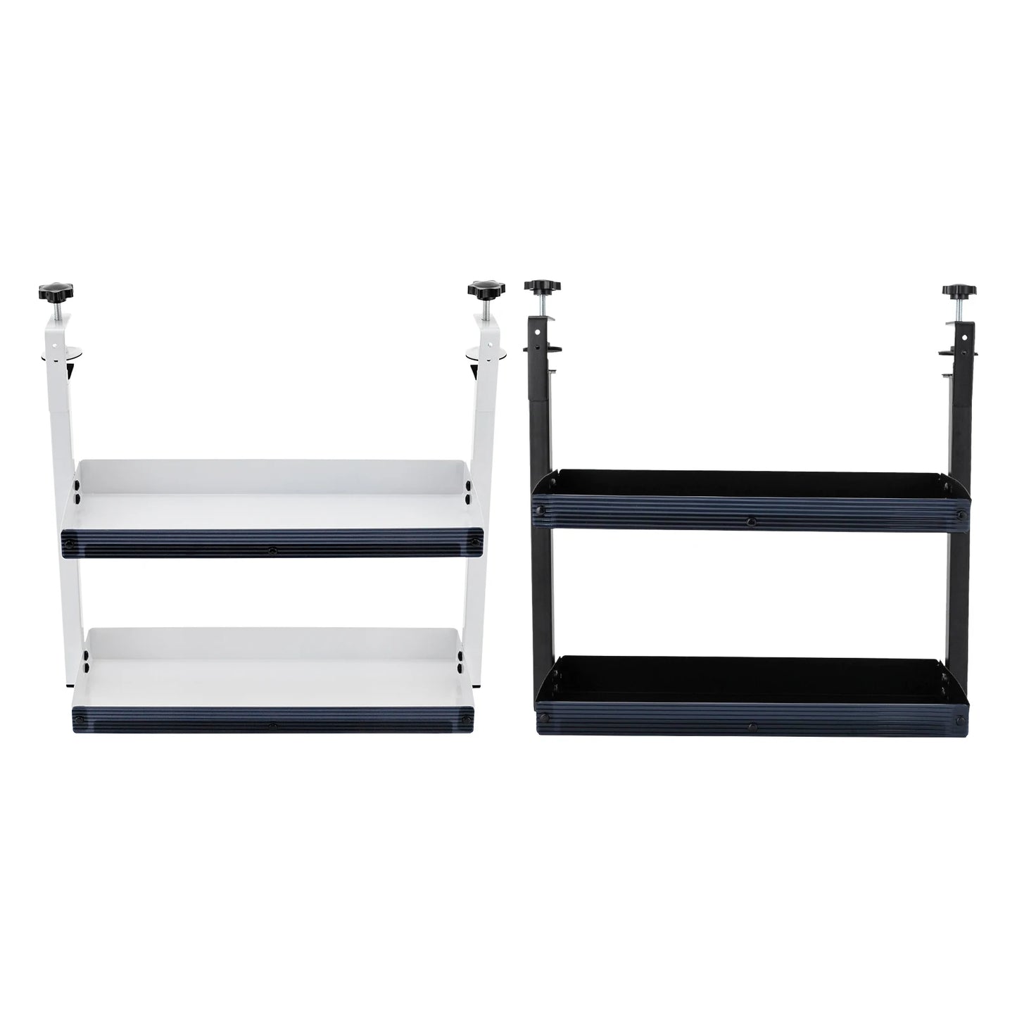 Adjustable 2-Tier Desk Shelf Clamp-On Storage