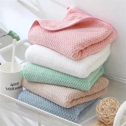 Large Bath Towel, Thickened Absorbent Coral Fleece Towel