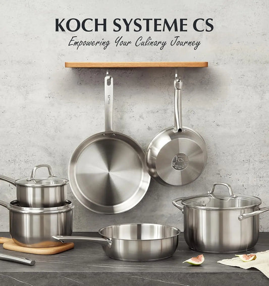 10 Piece Stainless Steel Pots and Pans Set, Induction Ready, Oven Safe to 450°F