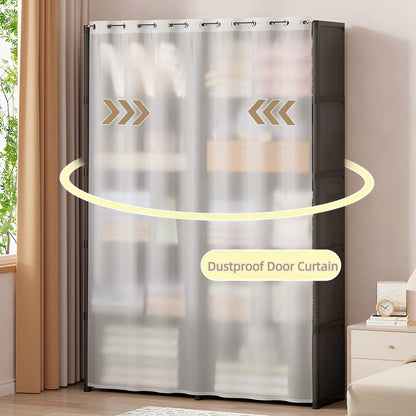 6-Layer Bedroom Clothes Closet, Storage Rack Wardrobe