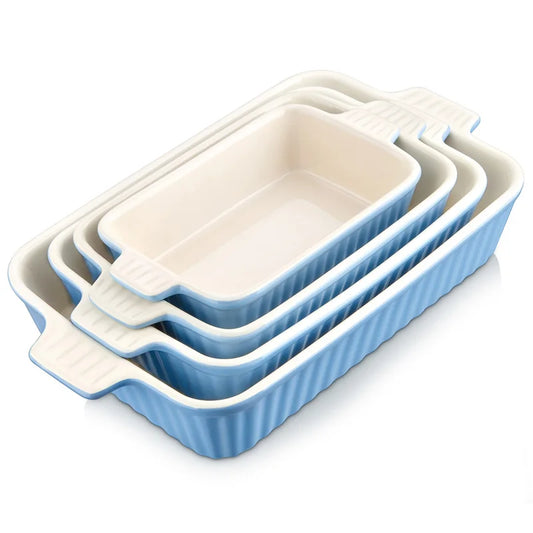 4-Piece Table Baking Dish Plate Set w/ Handle (9"/11"/12"/13.3")