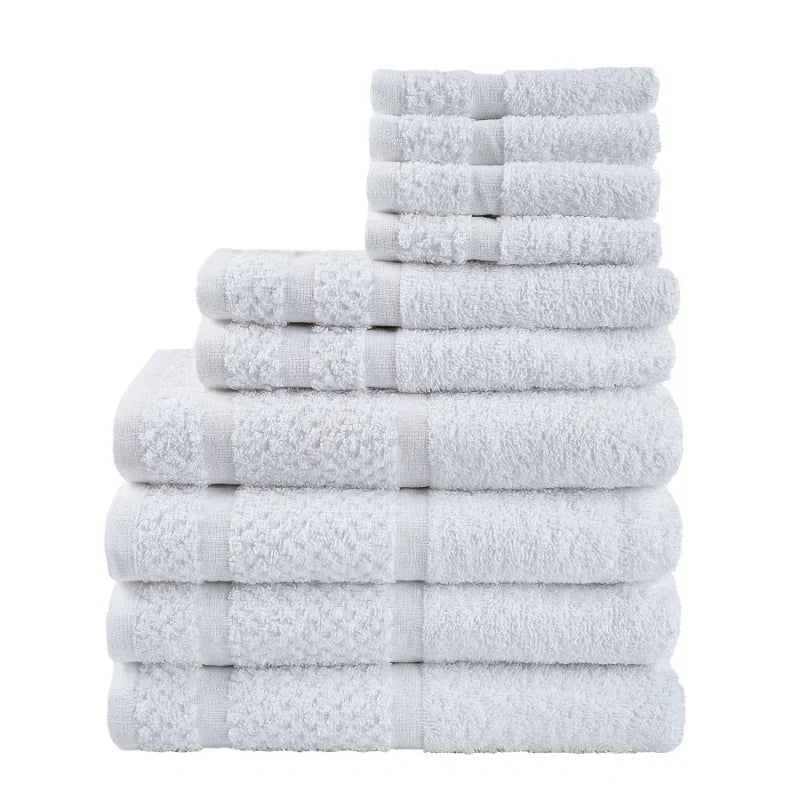 10 Piece Towel Set Upgraded Softness & Durability
