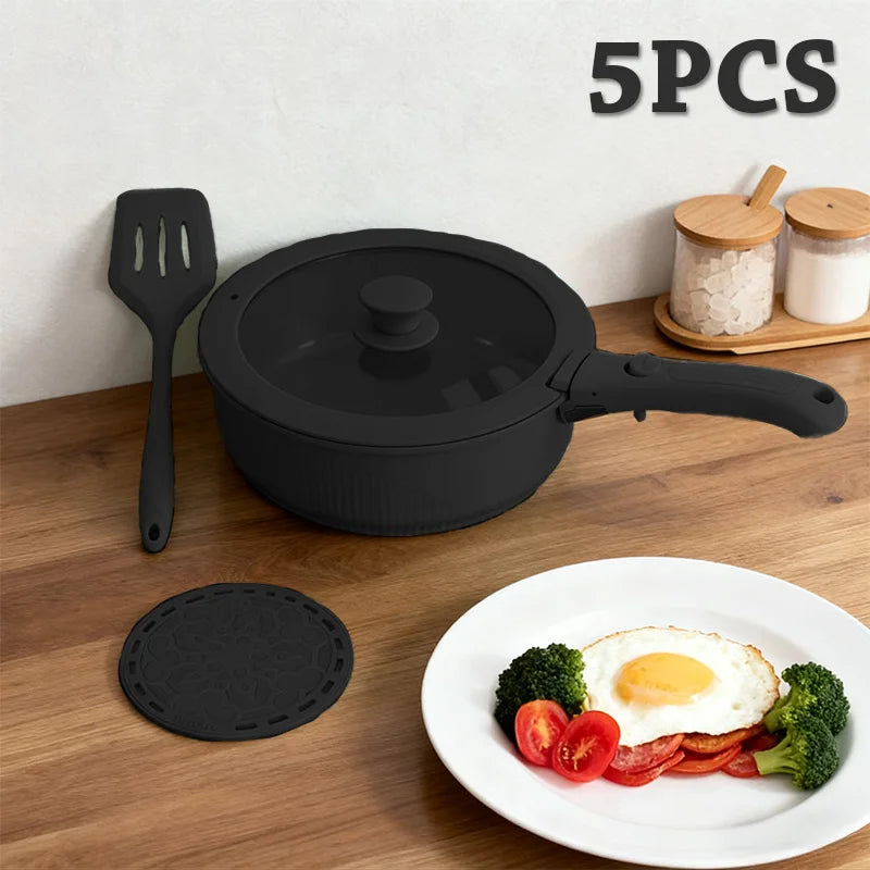 24 Piece Induction Nonstick Pots and Pans Set, Nonstick Cookware RV Cookware Set, Oven Safe