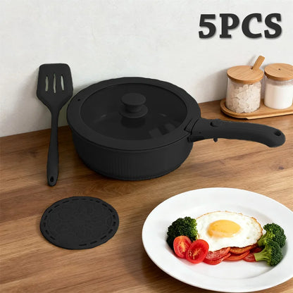24 Piece Induction Nonstick Pots and Pans Set, Nonstick Cookware RV Cookware Set, Oven Safe