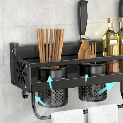 Wall-mounted Kitchen Organizer Shelf-Spice/Knife/Utensil Organizer