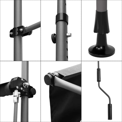 Outdoor Patio Awning Sunshade Shelter, Manual Retractable Awning/Canopy