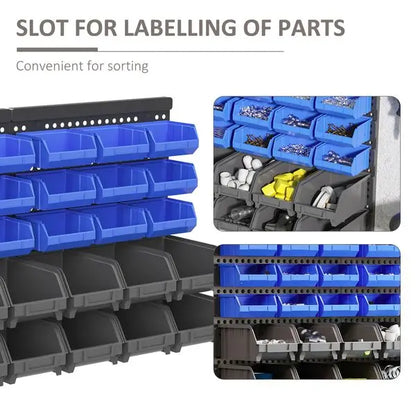 Wall-Mounted Wonder: 30-Bin Pegboard Rack Tool Organizer