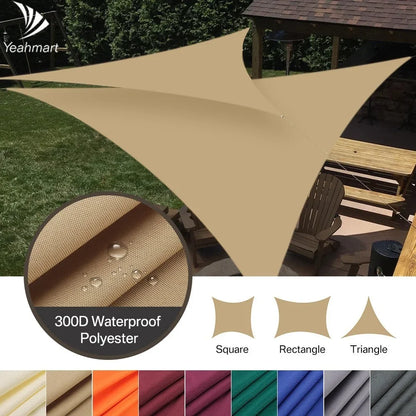 5x5x5/2x2x2M Waterproof Sun Shelter Triangle Sunshade