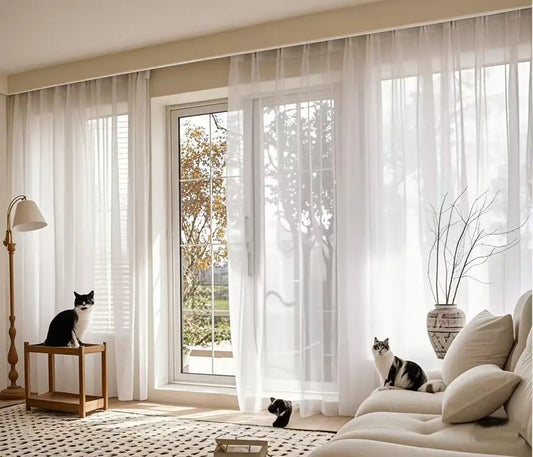 Custom Size, Transparent Tulle Curtain, Grommet