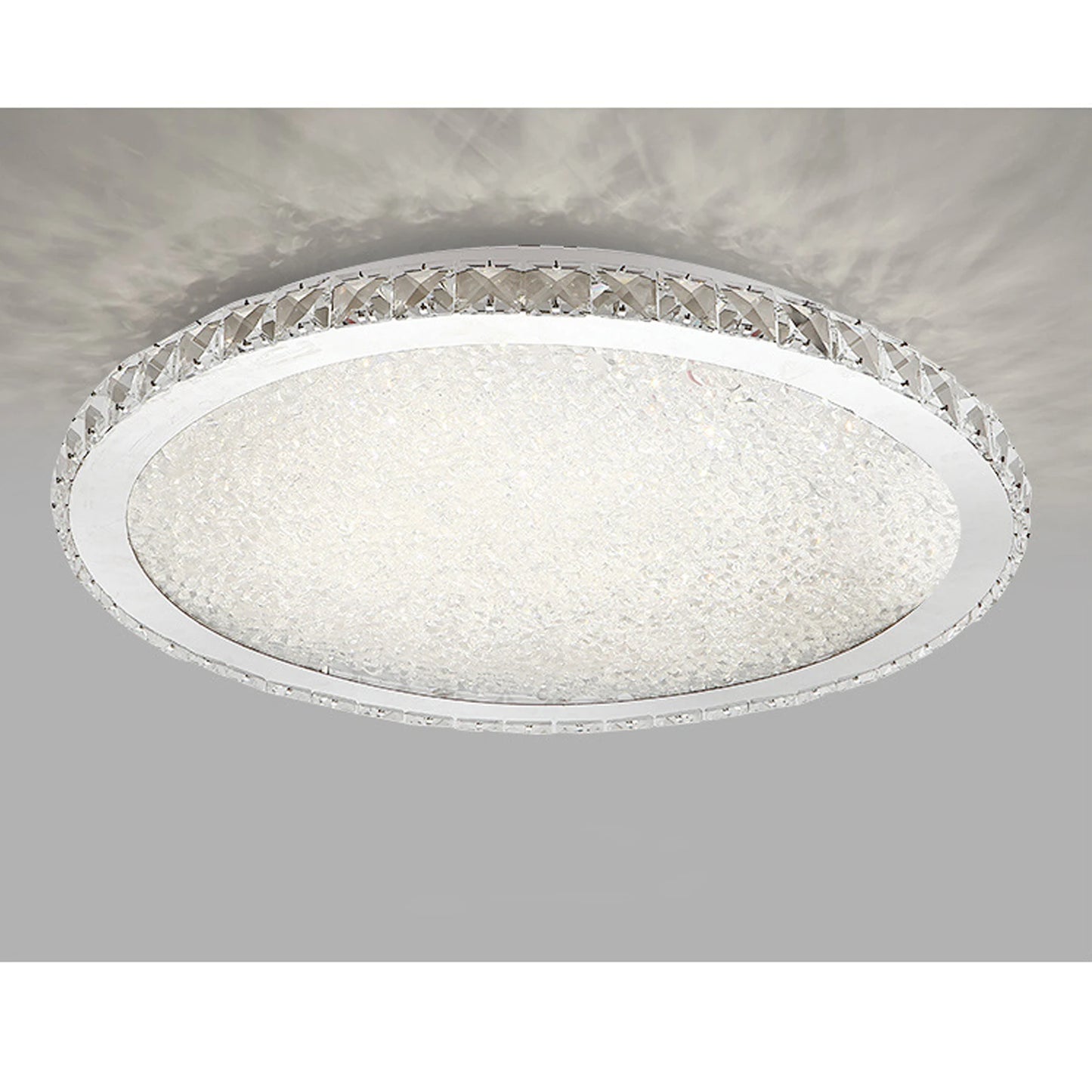 16" Modern Crystal Ceiling Light Pendant Lamp, LED Chandelier Raindrop Design