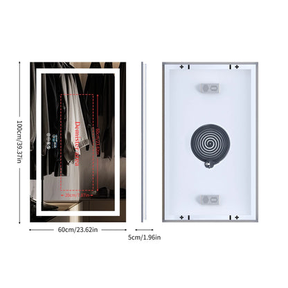 XXL Smart LED Wall Vanity Mirror Bluetooth Digital Display