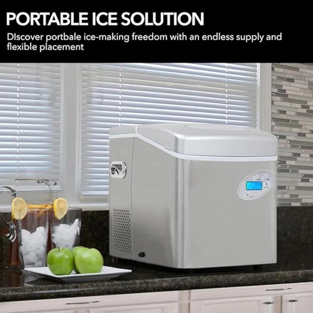 Portable 49lb Capacity Stainless Steel with Water Connection