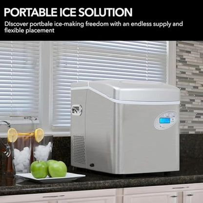 Portable 49lb Capacity Stainless Steel with Water Connection