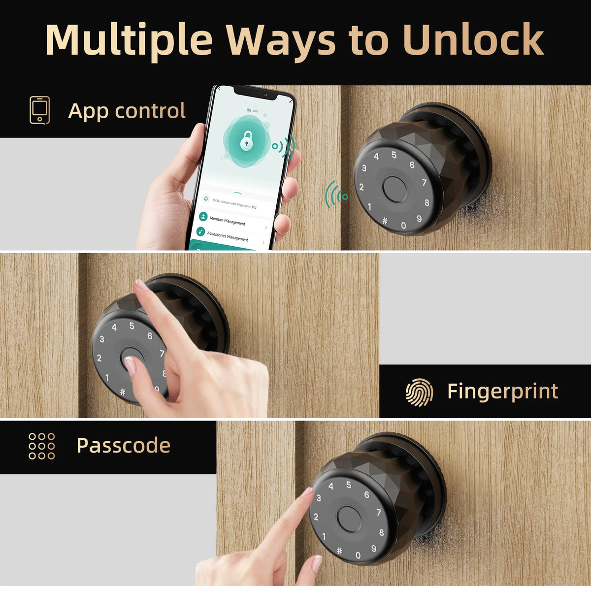 Smart Lock Fingerprint Door Lock TYPE-C