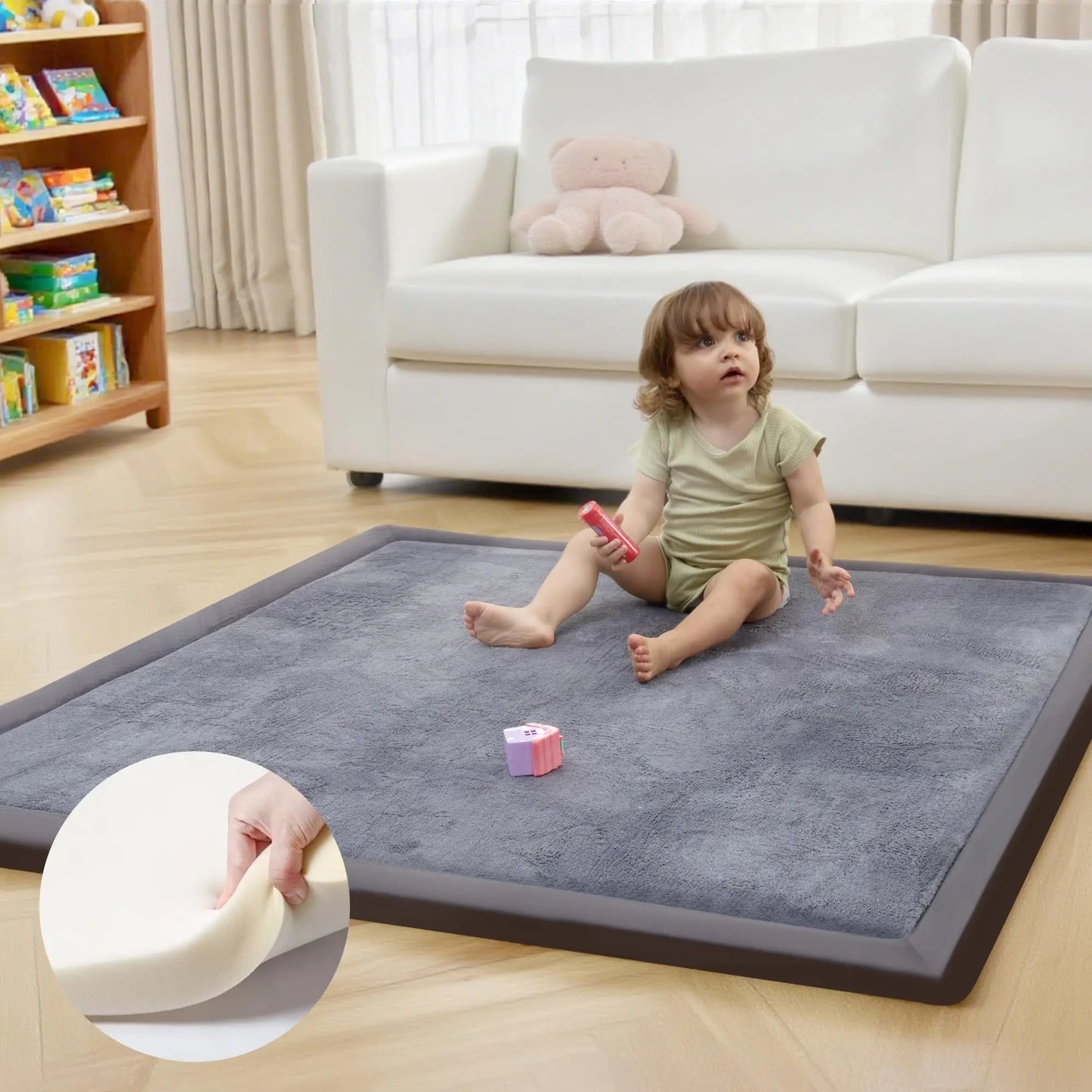 Thick Baby Play Mat Tatami Style- 2cm-Non-Slip Carpet