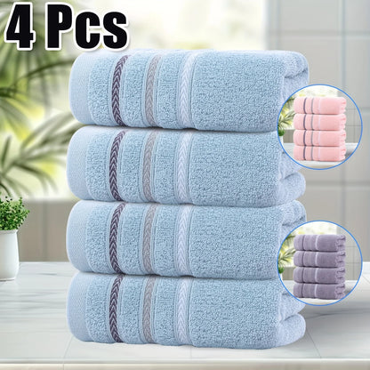 4 Pack 100% Cotton Face Towels 4 Pack, Luxury Quick Dry