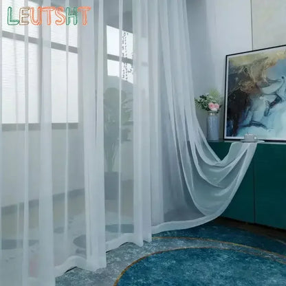 Custom Size, Transparent Tulle Curtain, Grommet