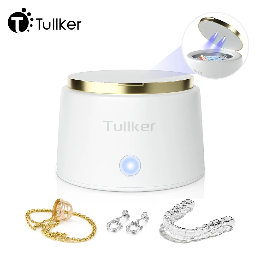 Household Ultrasonic Retainer Cleaner w/UV Light-Denture/Jewelry/Braces Cleaning