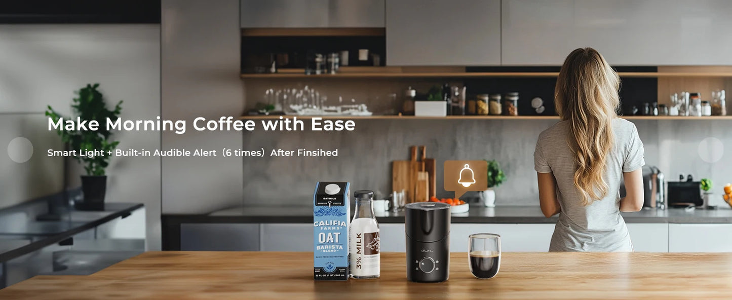 Milk Frother and Steamer, 8-in-1 Electric Frother for Coffee