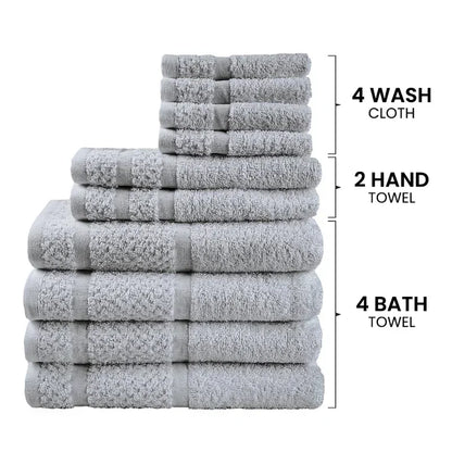 10 Piece Towel Set Upgraded Softness & Durability