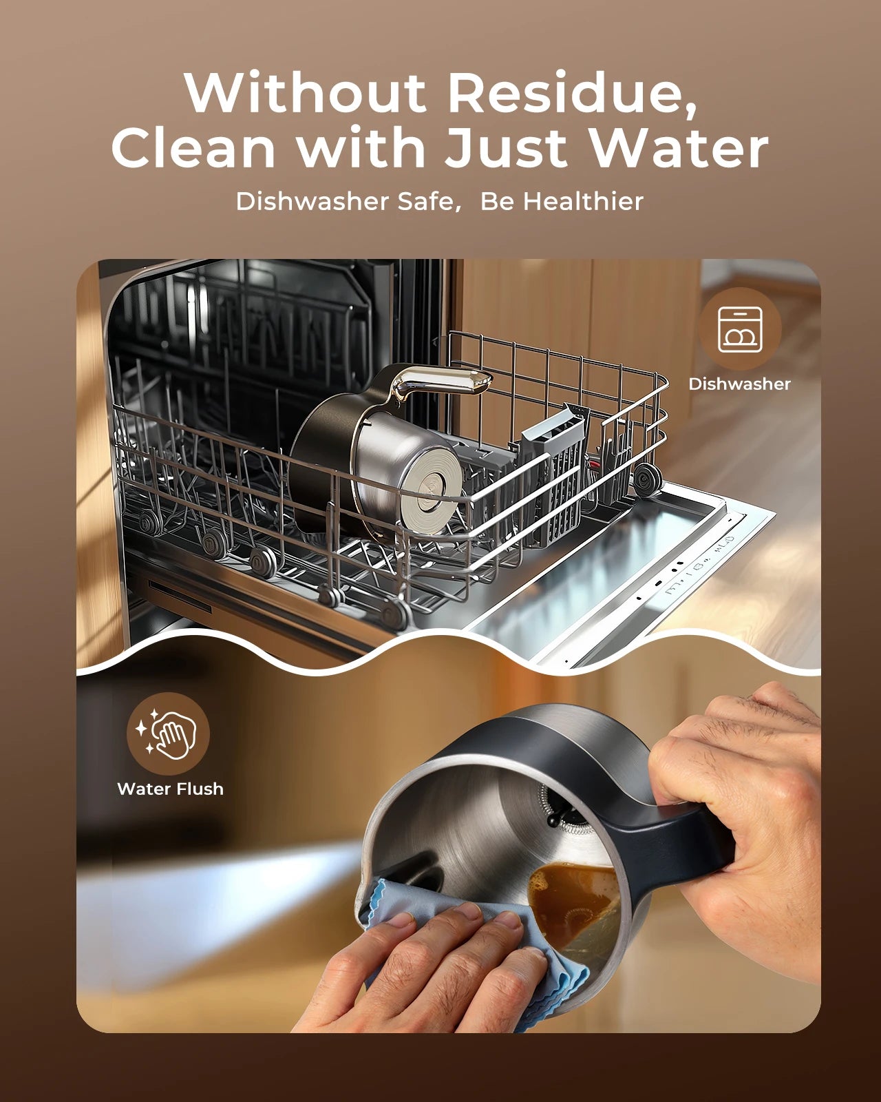 Milk Frother and Steamer, 8-in-1 Electric Frother for Coffee