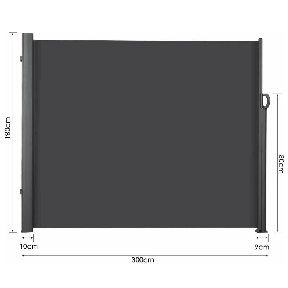 Retractable Side Awning- Garden Terrace Sunshade/Screen Privacy/Divider