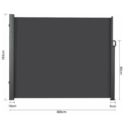 Retractable Side Awning- Garden Terrace Sunshade/Screen Privacy/Divider