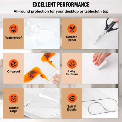 Multi-size 1.5/2mm Tablecloth Protector/Table Cover Mat PVC