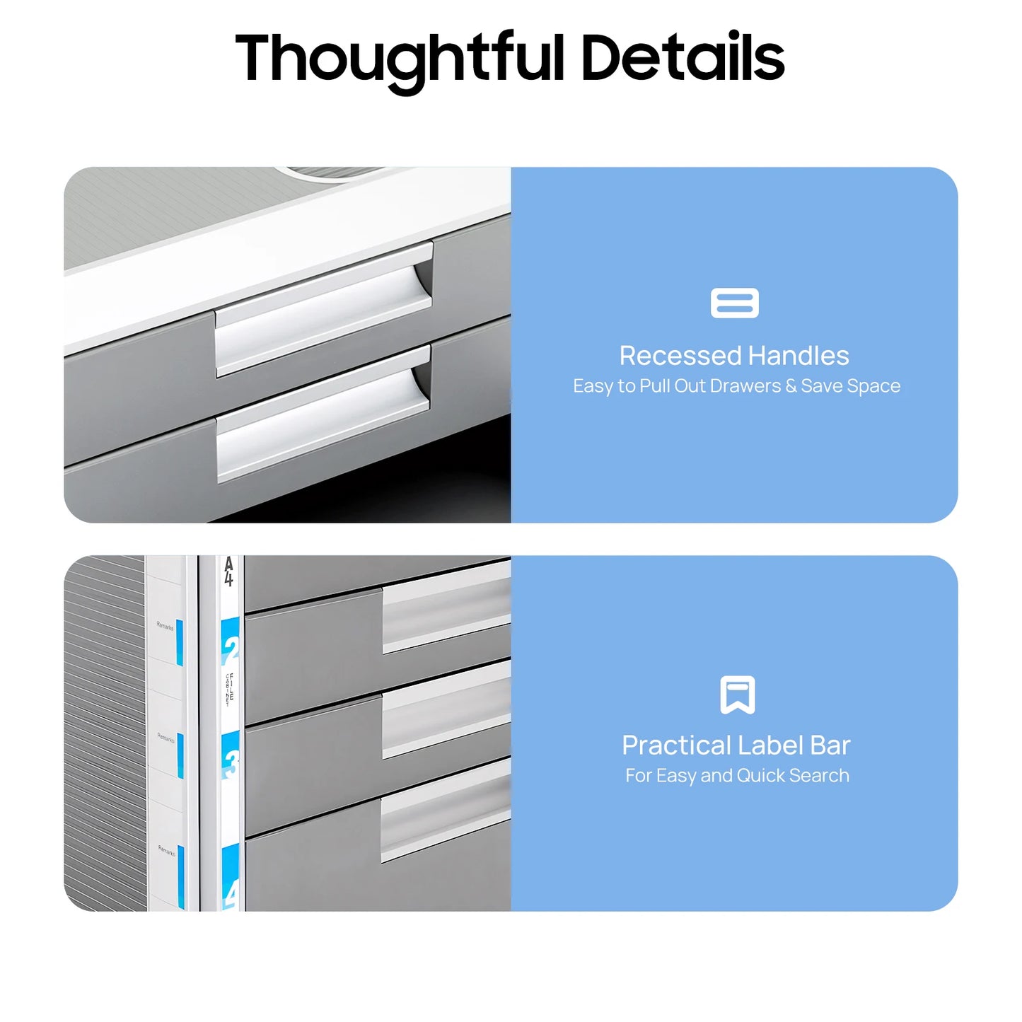 4 Layers Locking Drawer Cabinet, Aluminum Alloy