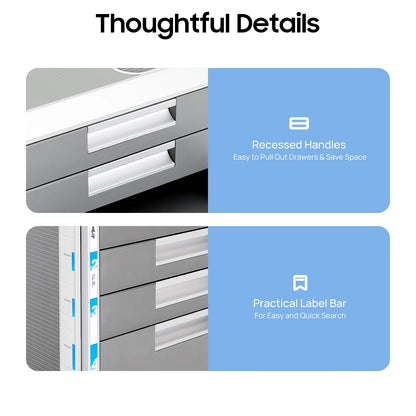 4 Layers Locking Drawer Cabinet, Aluminum Alloy