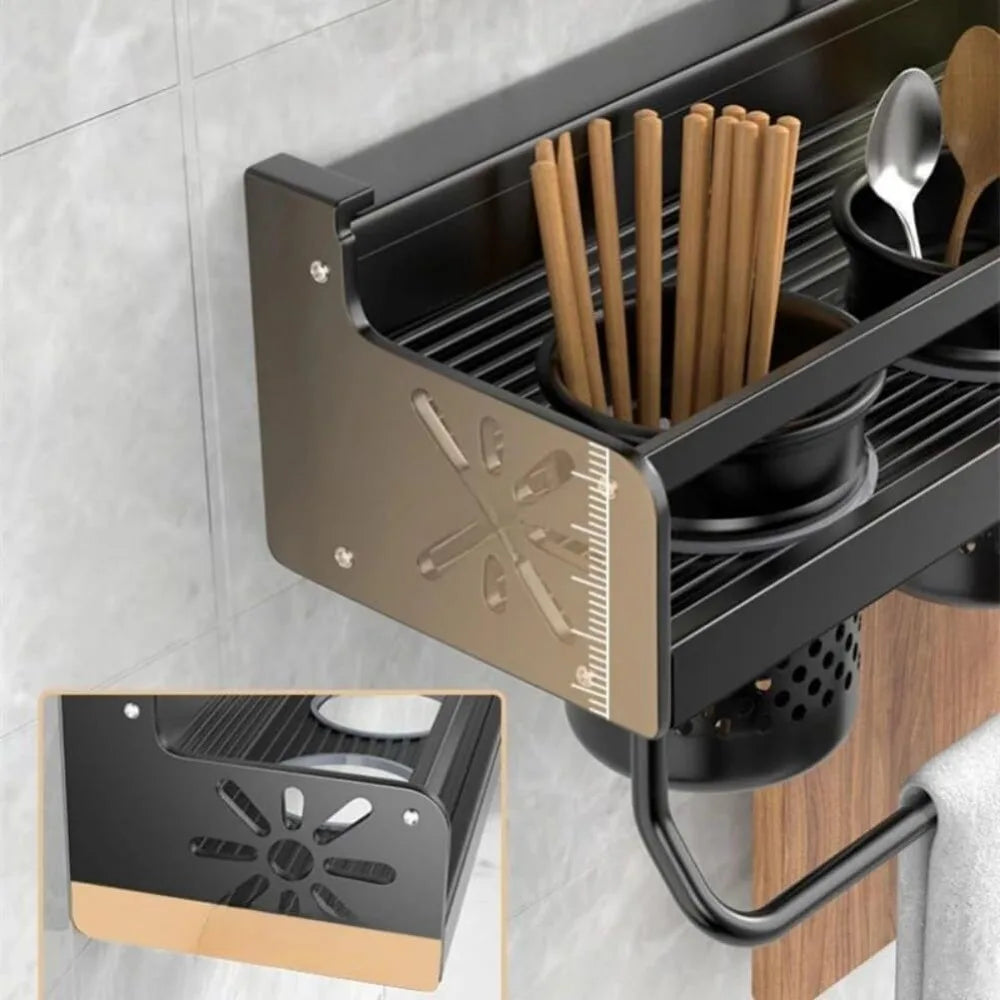 Wall-mounted Kitchen Organizer Shelf-Spice/Knife/Utensil Organizer