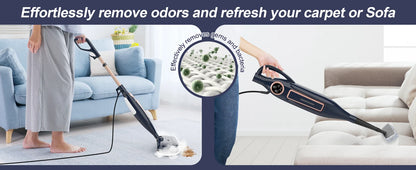 Steam Mop Cleaner w/Rotating Mop Pad-10 in 1-Lightweight
