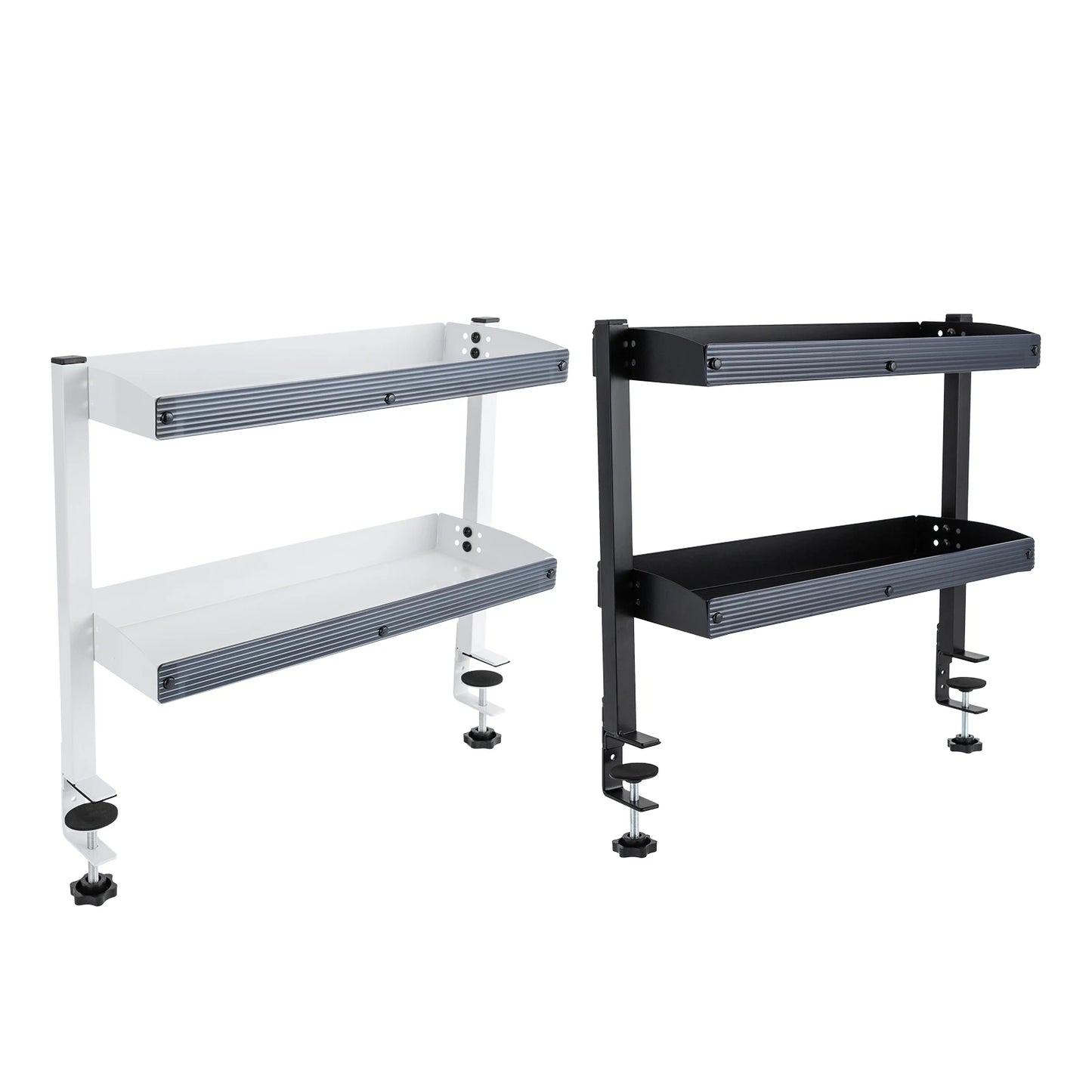 Adjustable 2-Tier Desk Shelf Clamp-On Storage