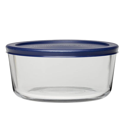 2 Pack 7 Cup Glass Food Storage Containers with SnugFit Lid Microwave Dishwasher