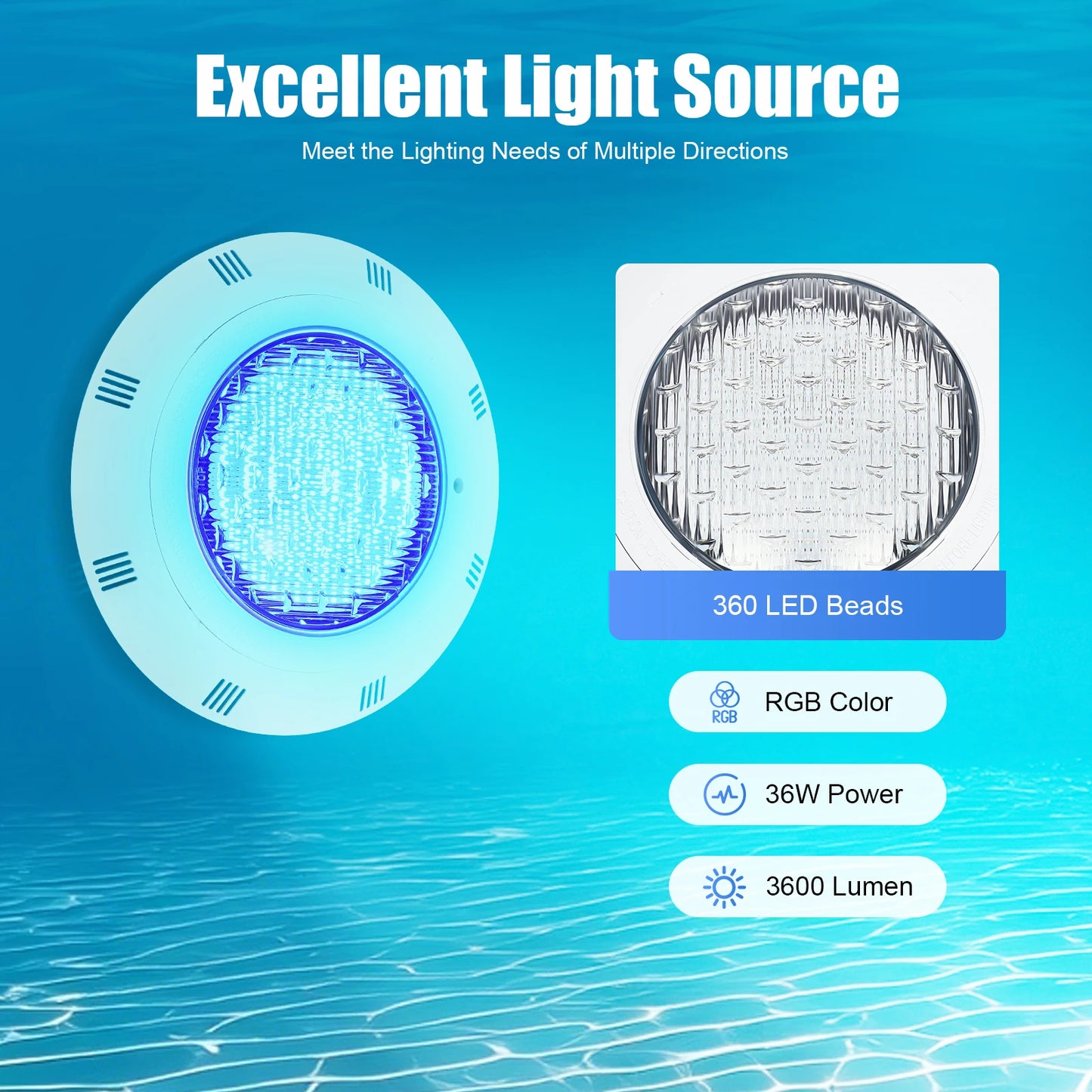 45W & 36W RGB LED Pool Light