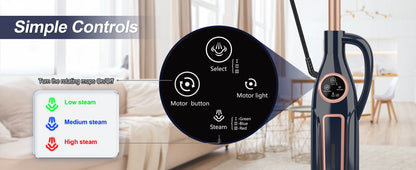 Steam Mop Cleaner w/Rotating Mop Pad-10 in 1-Lightweight