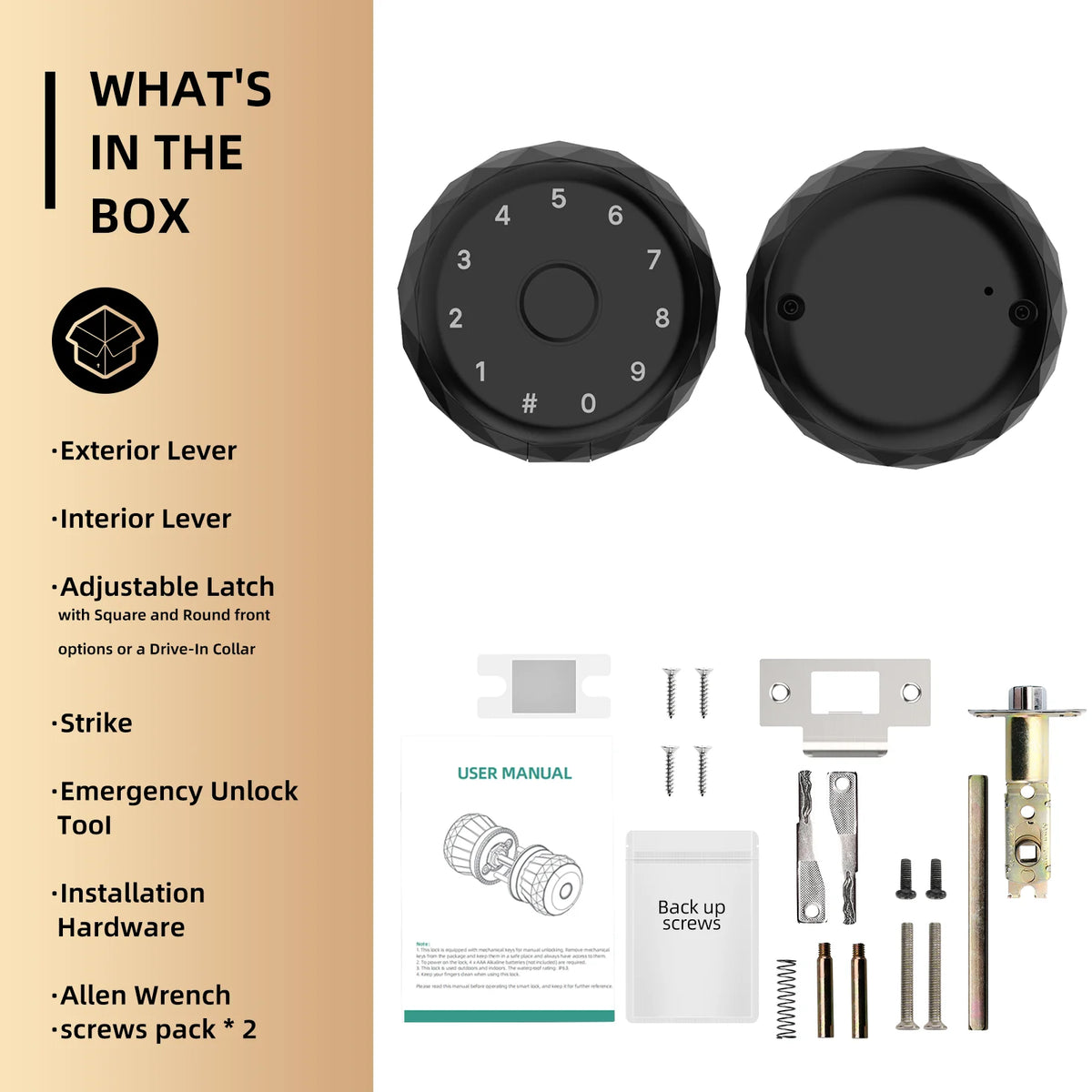 Smart Lock Fingerprint Door Lock TYPE-C