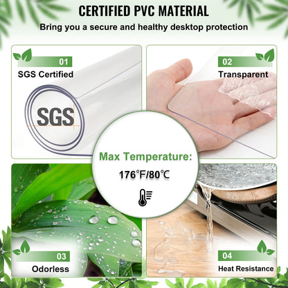 Multi-size 1.5/2mm Tablecloth Protector/Table Cover Mat PVC