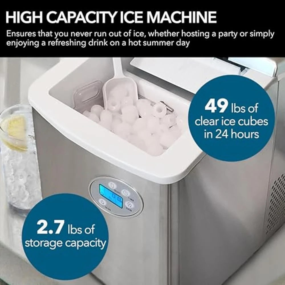 Portable 49lb Capacity Stainless Steel with Water Connection