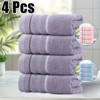 4 Pack 100% Cotton Face Towels 4 Pack, Luxury Quick Dry