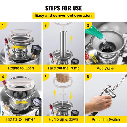 4-12L Hand Powered Sprayer Stainless Steel