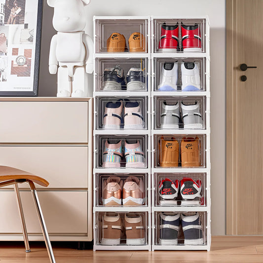 3 Layer Foldable Clear Shoe Cabinet Dustproof